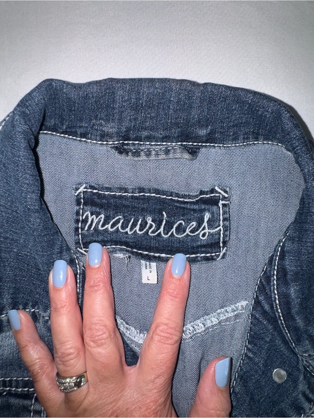 Maurices Blue Washed Denim Jacket - Picture 3 of 7